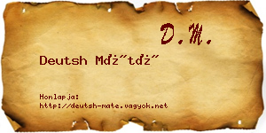 Deutsh Máté névjegykártya