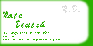 mate deutsh business card