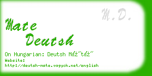 mate deutsh business card